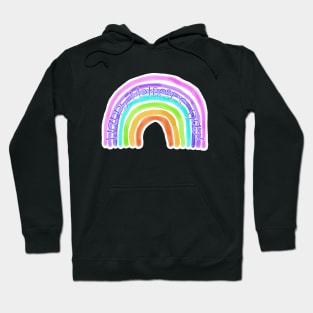 Happy Mother's Day Watercolor Painted Rainbow by Cherie Hoodie